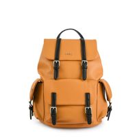 Mochila con tapa mediana zaciam mostaza