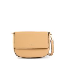Cartera bandolera pequeña caliope beige oscuro