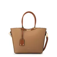 Cartera tote mandela grande beige oscuro