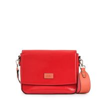 Cartera bandolera con tapa mediana manchester fucsia