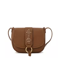 Cartera Bandolera con tapa tyra mediana café