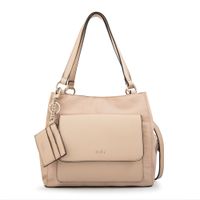 Cartera tote tres divisiones michelle grande beige