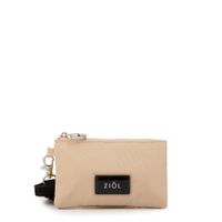 Monedero cierre exterior pequeña luna beige