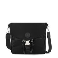 Cartera bandolera con tapa mediana elvas negro