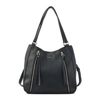 Cartera tote tres divisiones grande ozzy azul oscuro