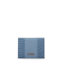 Tarjetero con ventana exterior blur denim