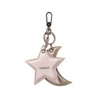 Llavero con colgante elia rosa metalico