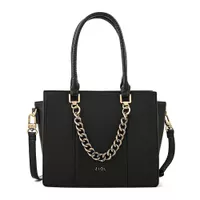 Cartera tote cala mediana negro especial