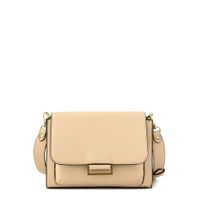 Cartera bandolera con tapa pequeña tesea blanco crudo