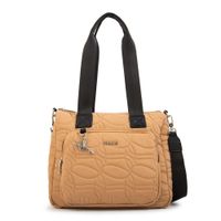 Cartera tote ivanca grande beige oscuro
