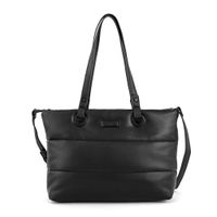 Cartera tote tres divisiones mediana sindra negro