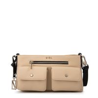 Cartera Bandolera alisa pequeña beige