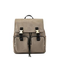 Mochila con tapa mediana odelia beige oscuro