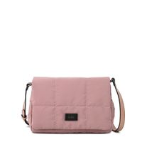 Cartera bandolera con tapa mediana tanya rosa viejo