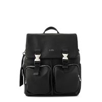 Mochila con tapa mediana odelia negro especial