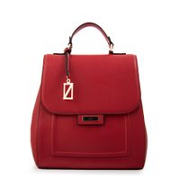 Mochila con tapa carmina mediana rojo