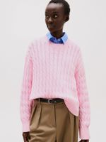 Sweater Soft Cable Solid Rosado Tommy Hilfiger