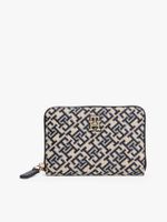 Billetera Jacquard Con Cierre Azul Tommy Hilfiger