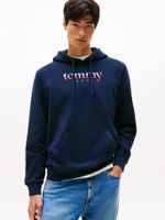 Polerón Hoodie Y Logo Azul Tommy Jeans