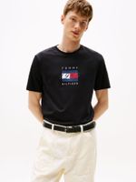 Polera Con Logo Flag Gráfico Negro Tommy Hilfiger