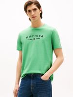 Polera Con Logo Estampado Verde L3J Tommy Hilfiger