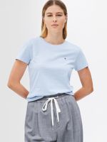 Polera De Corte Regular Con Logo Celeste Tommy Hilfiger