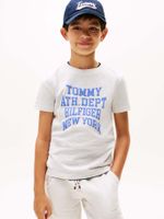 Polera Con Logo Varsity Gris Tommy Hilfiger