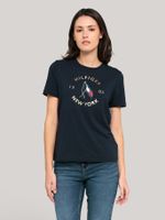 Polera Motion Flag Logo Azul Tommy Hilfiger