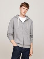 Polerón Hoodie Essential Con Cierre Gris Tommy Hilfiger
