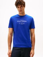 Polera Stack Graphic Logo Azul Tommy Hilfiger