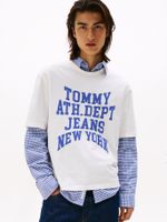 Polera 90S Varsity Logo Blanco Tommy Jeans
