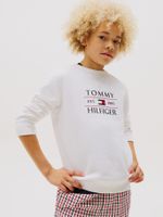 Polerón Con Logo Blanco Tommy Hilfiger