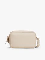 Bandolera Tonal Con Logo Beige Tommy Hilfiger