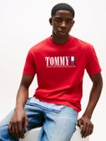 Polera C-Neck Con Logo Rojo XLE Tommy Jeans
