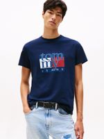 Polera Slim Con Logo Gráfico Azul Tommy Jeans