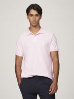 Polo Con Logo De Monogram Rosado Tommy Hilfiger