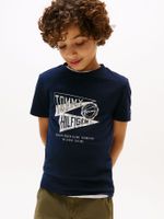 Polera Con Estampado Gráfico Azul Tommy Hilfiger