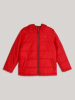 Parka Sleeve Logo Puffer Rojo Tommy Hilfiger
