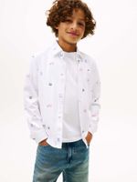 Camisa Varsity De Niño Blanco Tommy Hilfiger