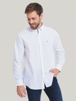 Camisa De Vestir Classic Con Logo Blanco Tommy Hilfiger