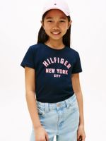 Polera Con Logo Nyc Curvo Azul Tommy Hilfiger