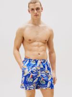 Traje De Baño Con Estampado Azul Tommy Hilfiger