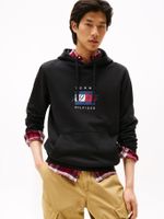 Polerón Hoodie Con Logo Gráfico Negro Tommy Hilfiger