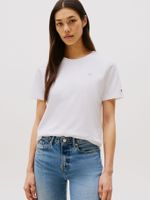 Polera Contrast Flag Logo Blanco Tommy Hilfiger