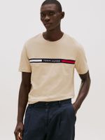 Polera Chest Insert Logo Beige RBT Tommy Hilfiger