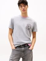 Polera Novelty Con Estampado Gris Q13 Tommy Jeans
