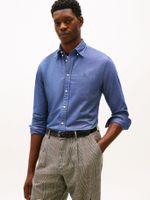 Camisa Oxford Regular Fit DW5 Azul Tommy Hilfiger