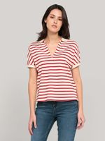 Polo Relaxed Solid De Logo Rojo Tommy Hilfiger