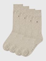 Pack 2 Par Calcetines Y Logo Beige Tommy Hilfiger