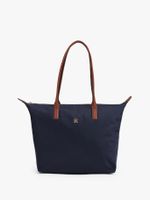 Tote Con Monograma Th Azul Tommy Hilfiger
